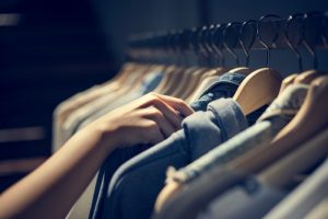 Clothing on a rack