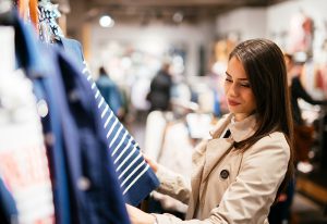 Woman shopping in H&M