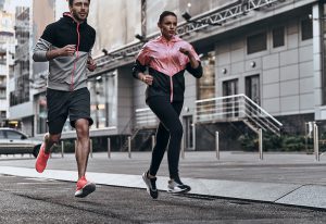 People running in clothing from JD Sports